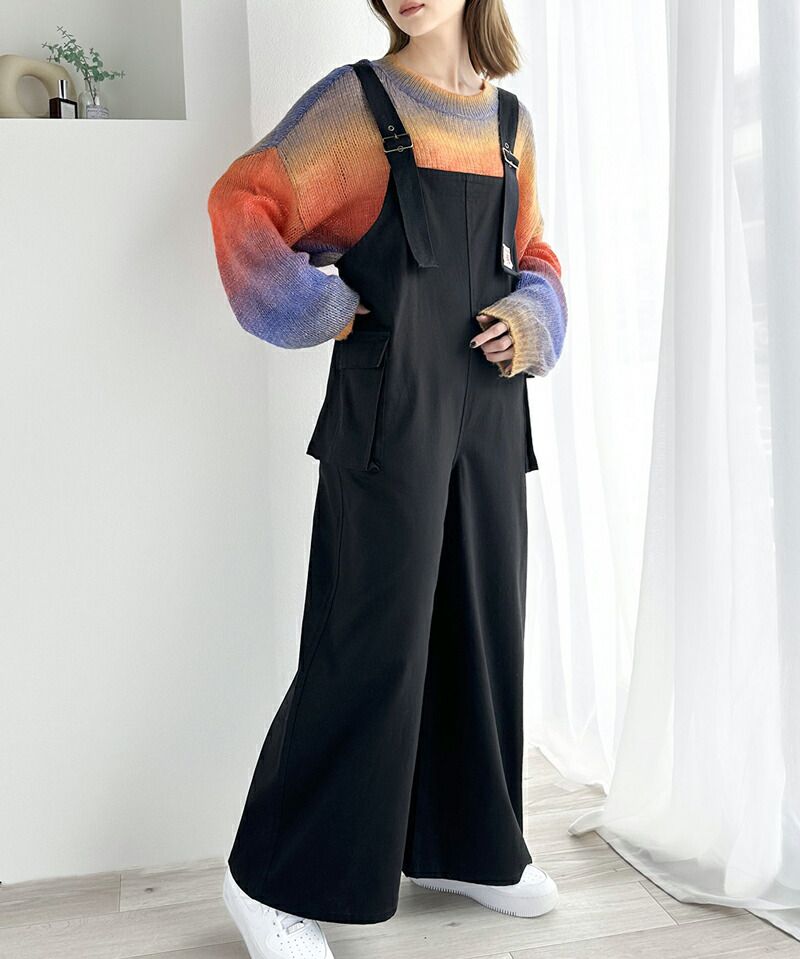 日本 Classical Elf - Java聯名 美式休閒工裝吊帶褲-黑