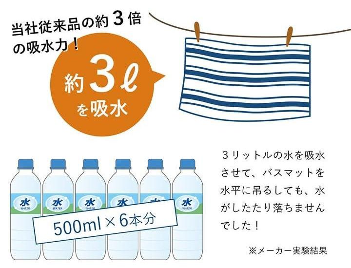 日本池彥 - 超吸水柔軟抗菌防臭腳踏墊-藍色系 (45x60cm)