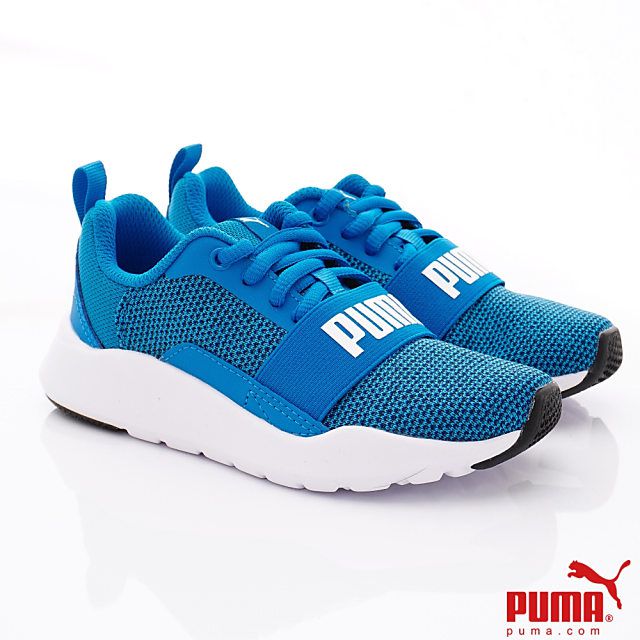 puma - 童鞋-輕量針織運動鞋款(中小童段)-藍