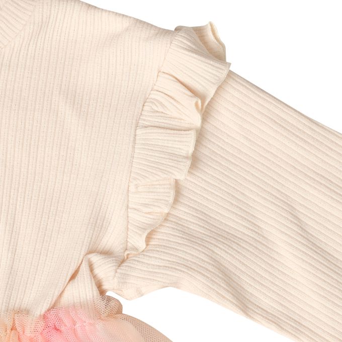 akachan honpo - 洋裝-薄紗-米白色