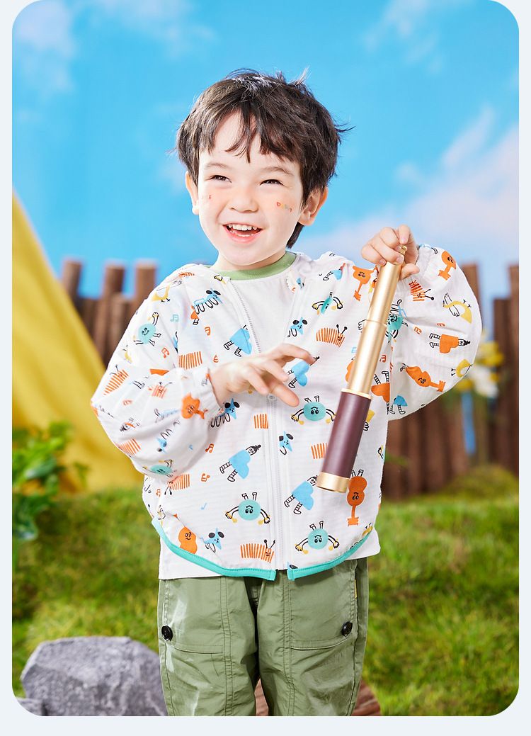 純棉立體造型連帽防曬外套-可愛鴨子-白色