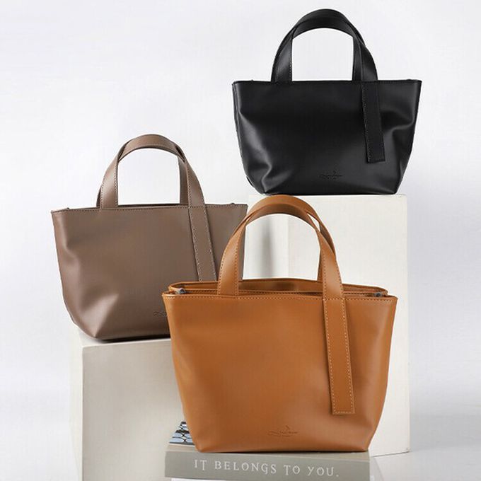 日本 LIZDAYS - 2way柔滑簡約手提/側背包-煙燻粉 (20x19cm)