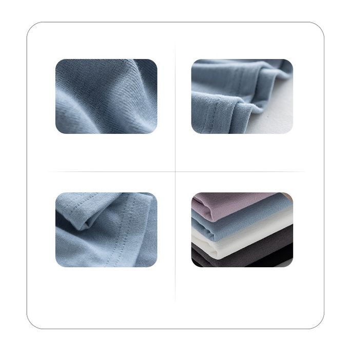 圓領寬鬆素色長袖上衣-紫色 (F)