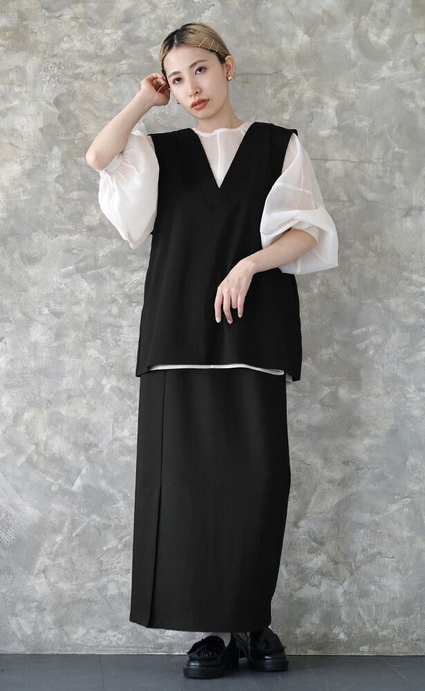 日本 zootie - 空氣感透膚優雅泡泡袖上衣-焦糖棕