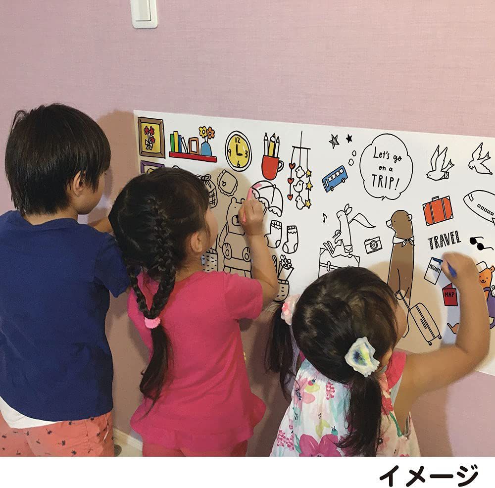 日本 SUN-STAR - 日本兒童塗鴉壁貼卷紙-超人力霸王 (42×237cm)