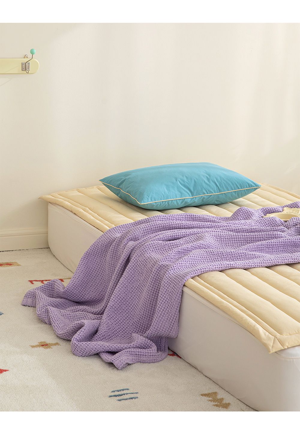 韓國 Maatila - (兒童款)天絲莫代爾鬆餅被毯-藍莓優格 (130X170cm)