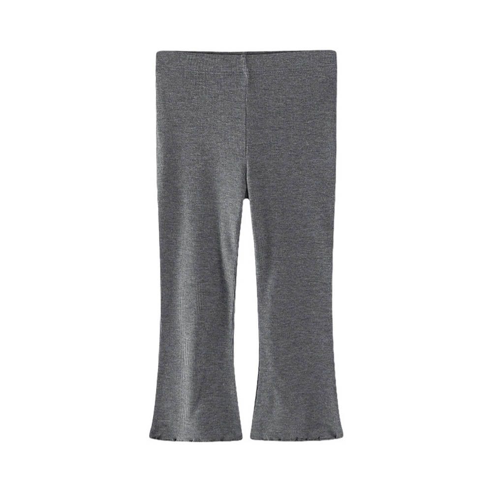 腰鬆緊微喇叭內搭褲-深灰