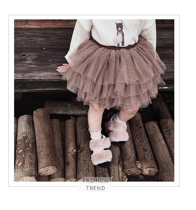 超萌澎澎網紗短裙-白色