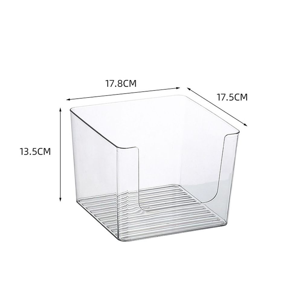 U型開口透明收納盒-小號 (17.8x17.5x13.5cm)