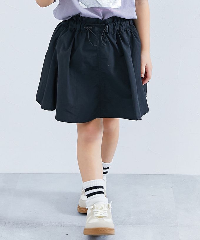 日本 devirock - 防潑水 尼龍抽繩短裙-(內襯安全褲)-紫