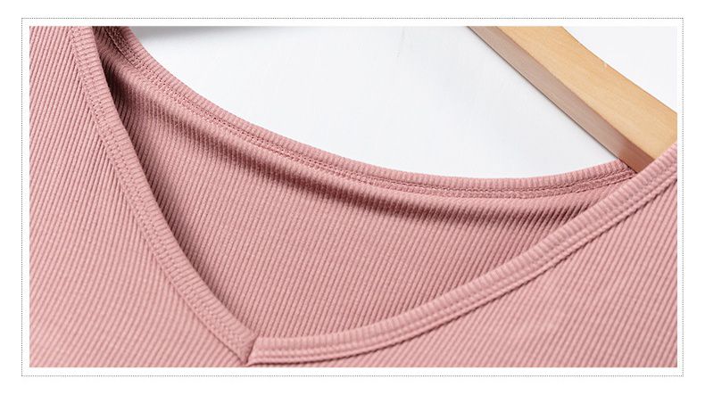 螺紋莫代爾Bra T 短袖家居服套裝-短褲款-豆沙粉