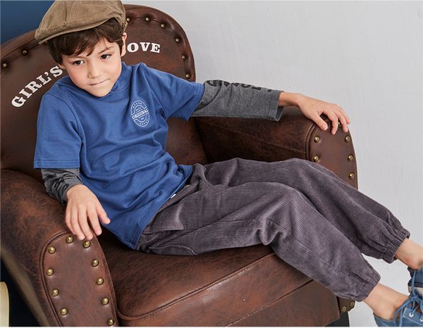 麗嬰房 Little moni - 心絨束口長褲-灰色