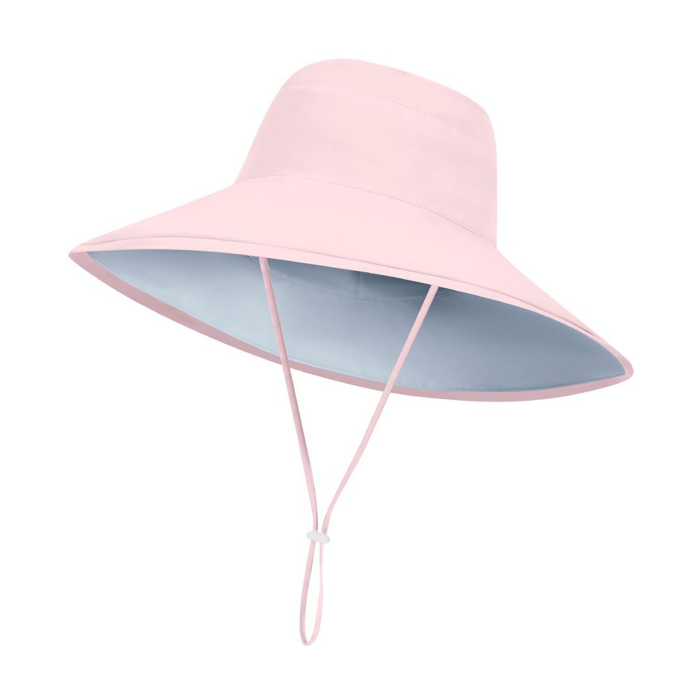 抗UV大帽沿防曬遮陽帽-櫻花粉