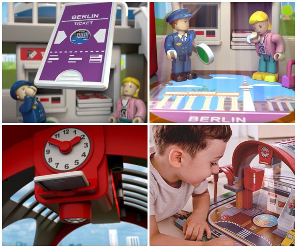 超酷太陽能車／高鐵車站加入！❤ 德國 Hape 軌道車 ❤ 車車控最愛豪華軌道