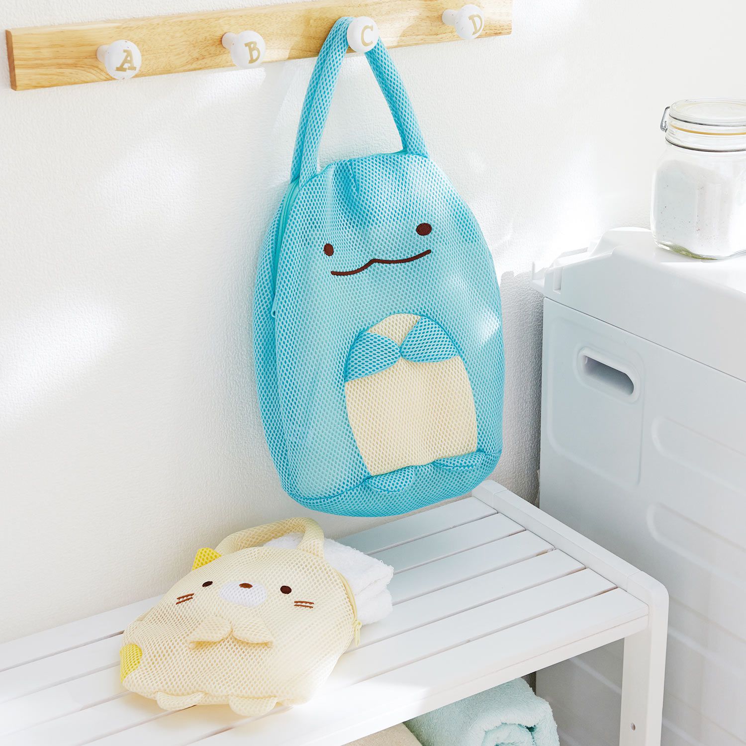 日本千趣會 - 角落生物提袋式洗衣袋-貓咪