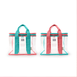 香港百寶袋王 Bagtory HK - HELLO Boxy 今天午餐自己袋-2入1組-蘋果綠x西柚紅-27*13*19cm