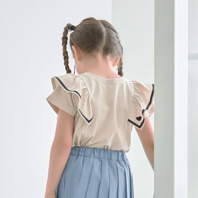 日本 Lycee mine - 雙層荷葉澎澎袖正反穿上衣-薄荷綠