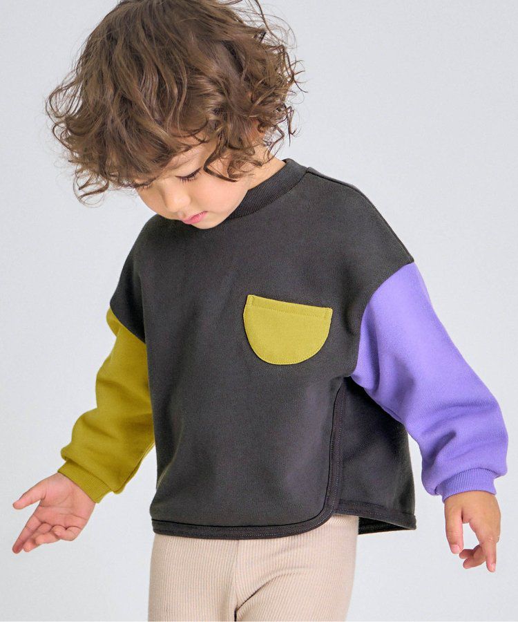 日本 apres les cours - [好評新色]圓領百搭裏毛長袖上衣-彩色愛心-象牙