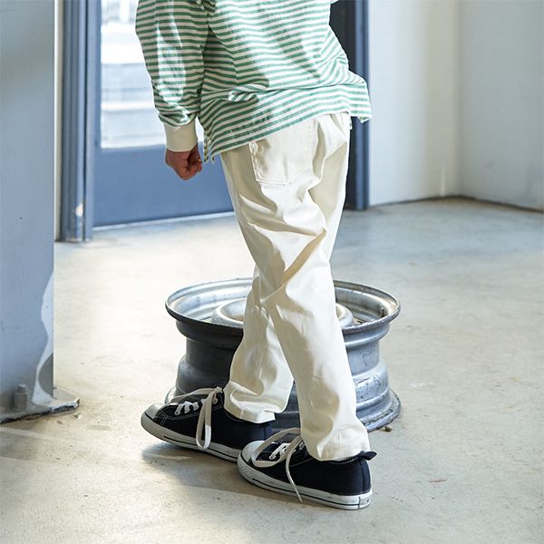 日本 b-ROOM - 好實搭寬鬆感彈性長褲-米色