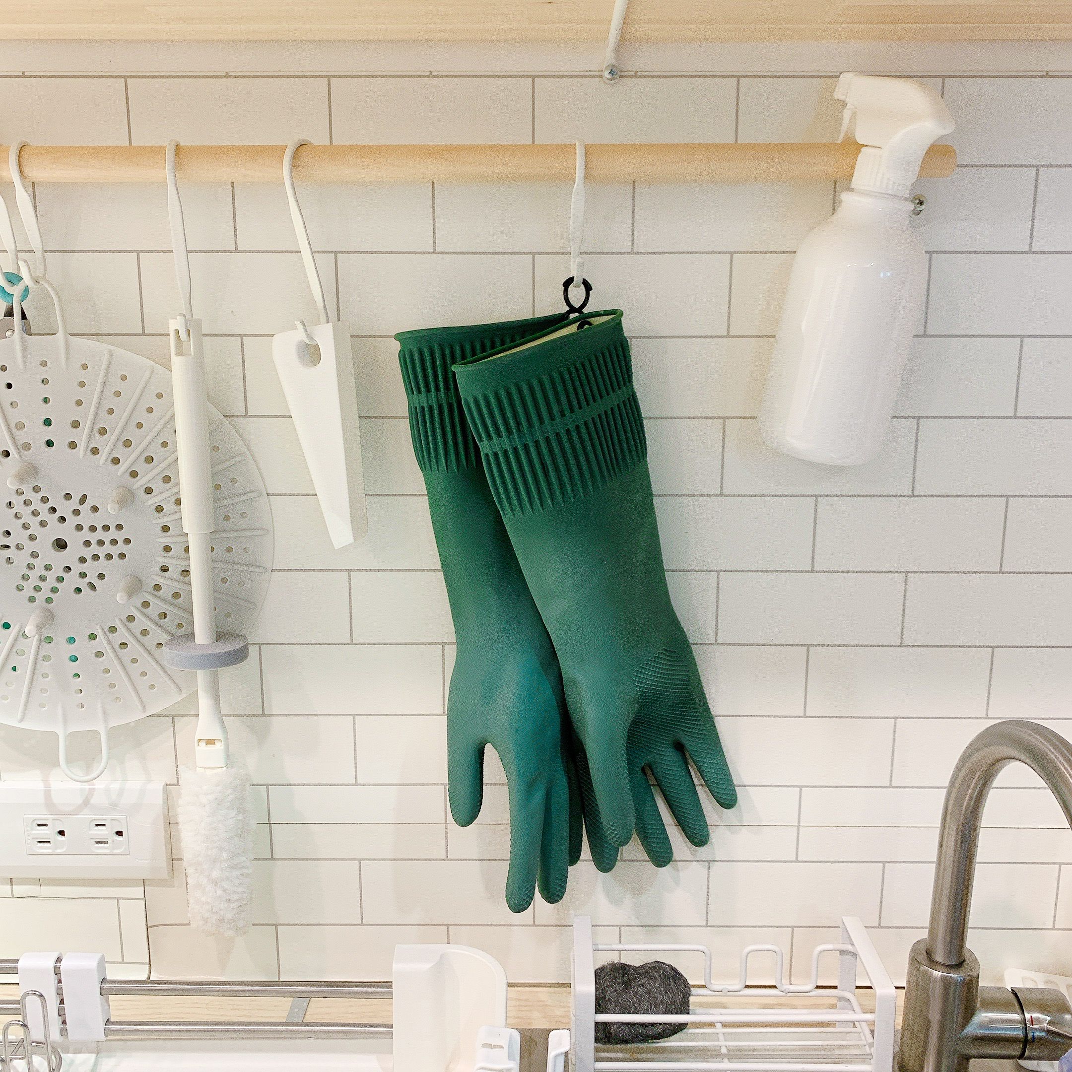 理理 liil - 韓國DECO VIEW 質感乳膠廚房手套-奶茶棕 (全長36cm、手掌圍21cm)