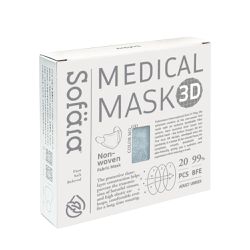 舒芙氧Sofära - 成人3D立體口罩-北歐綠-20入/盒