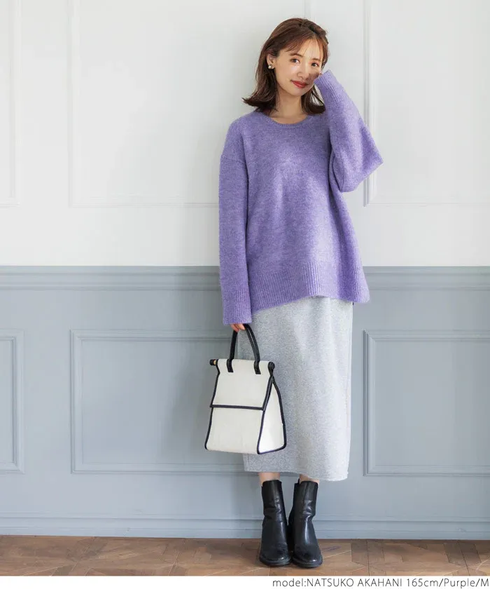 日本 COCA - ふあふあ 柔軟百搭針織毛衣-圓領-草綠