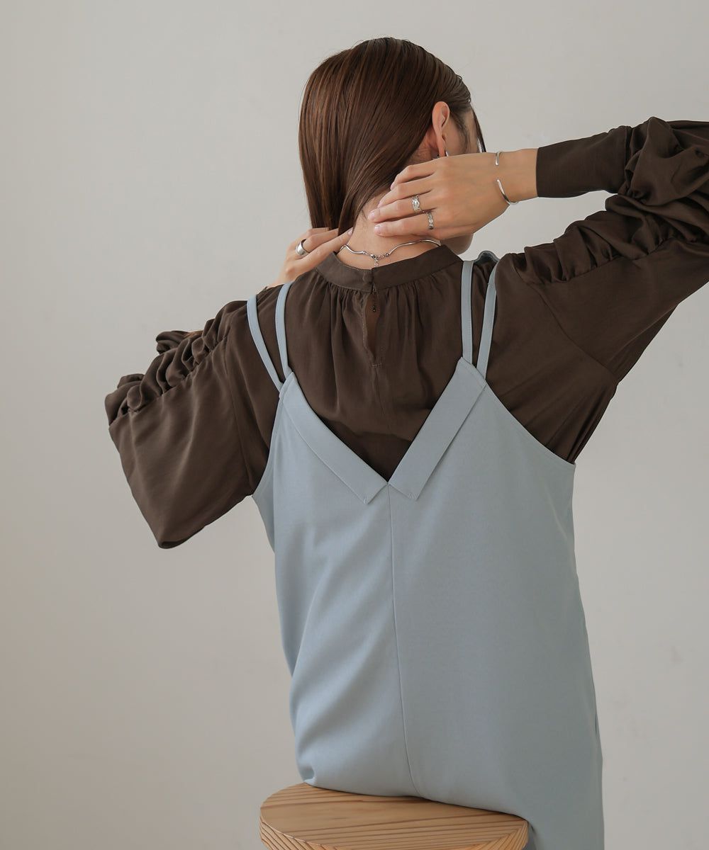 日本 Bab - 2WAY設計修身背心裙-水藍