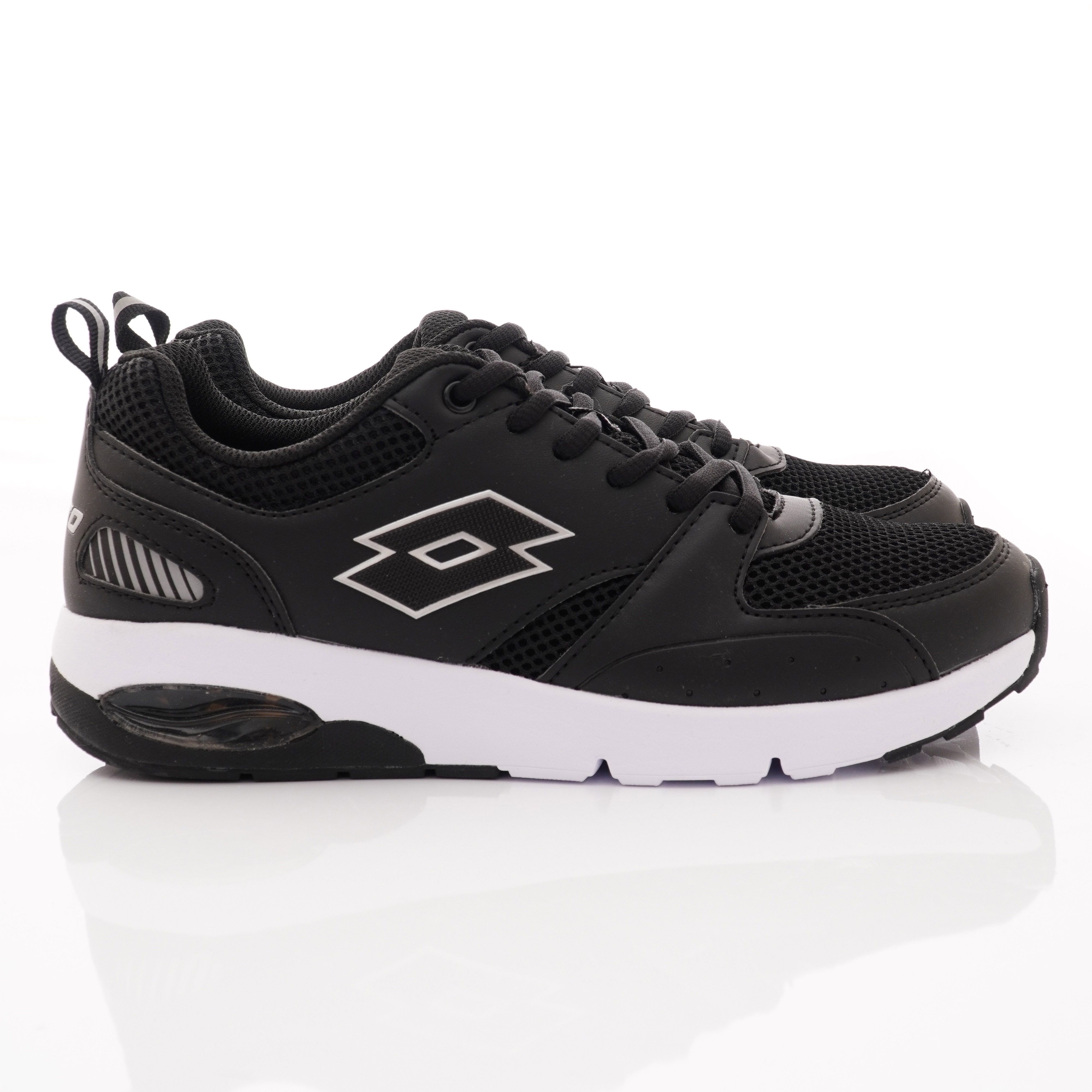 LOTTO樂得 - 男段半氣墊運動款-運動鞋-黑