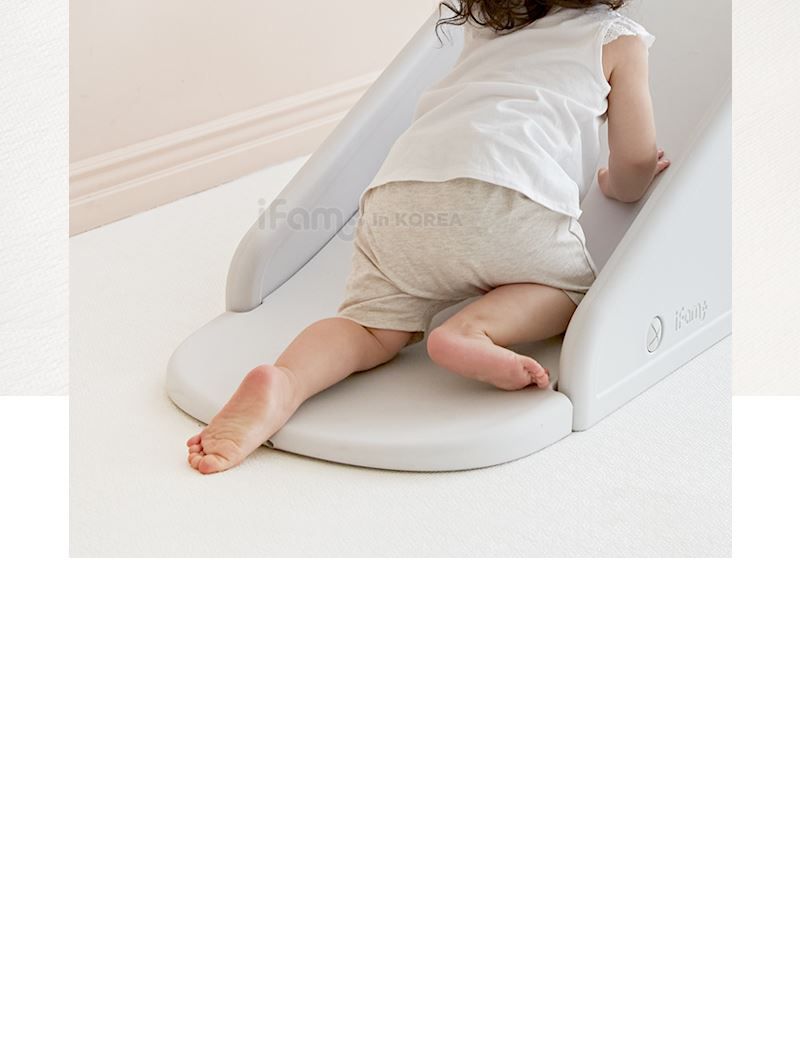 韓國 iFam - 舒適小屋溜滑梯-簡約白