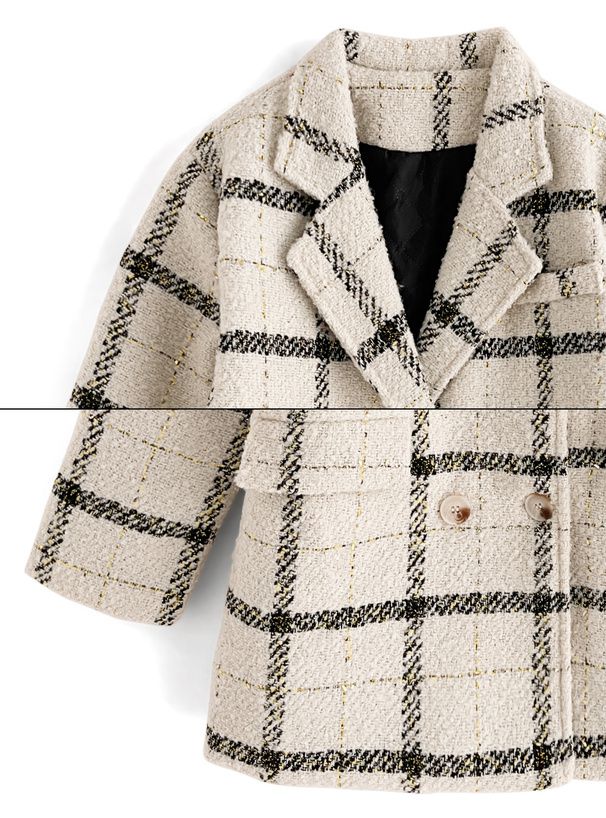 日本 GRL - 氣質格紋花呢經典西裝外套-象牙 (F)