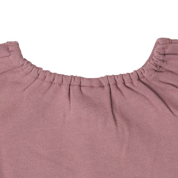 akachan honpo - 休閒上衣-下擺拼接-紫色