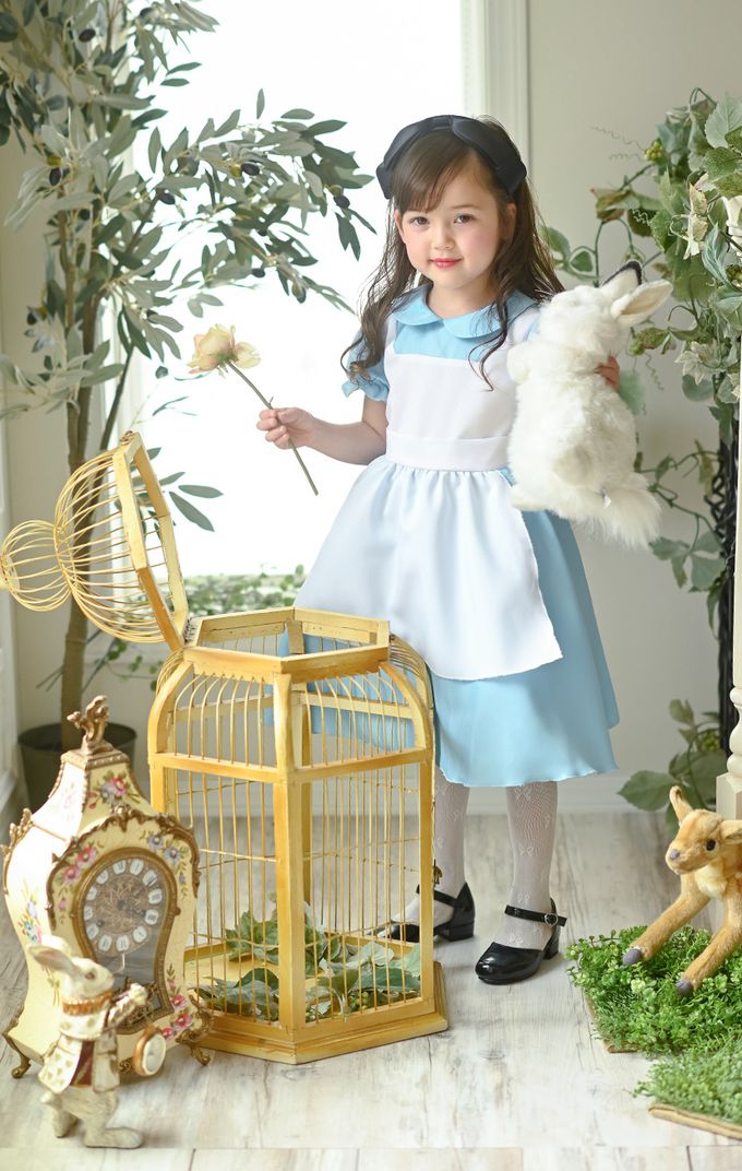 日本 Catherine Cottage - [萬聖節]經典愛麗絲少女短袖洋裝-淺藍