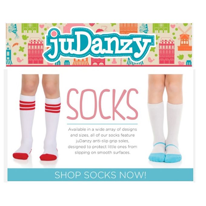 美國 juDanzy - 長襪兩入組-萊姆綠/紅