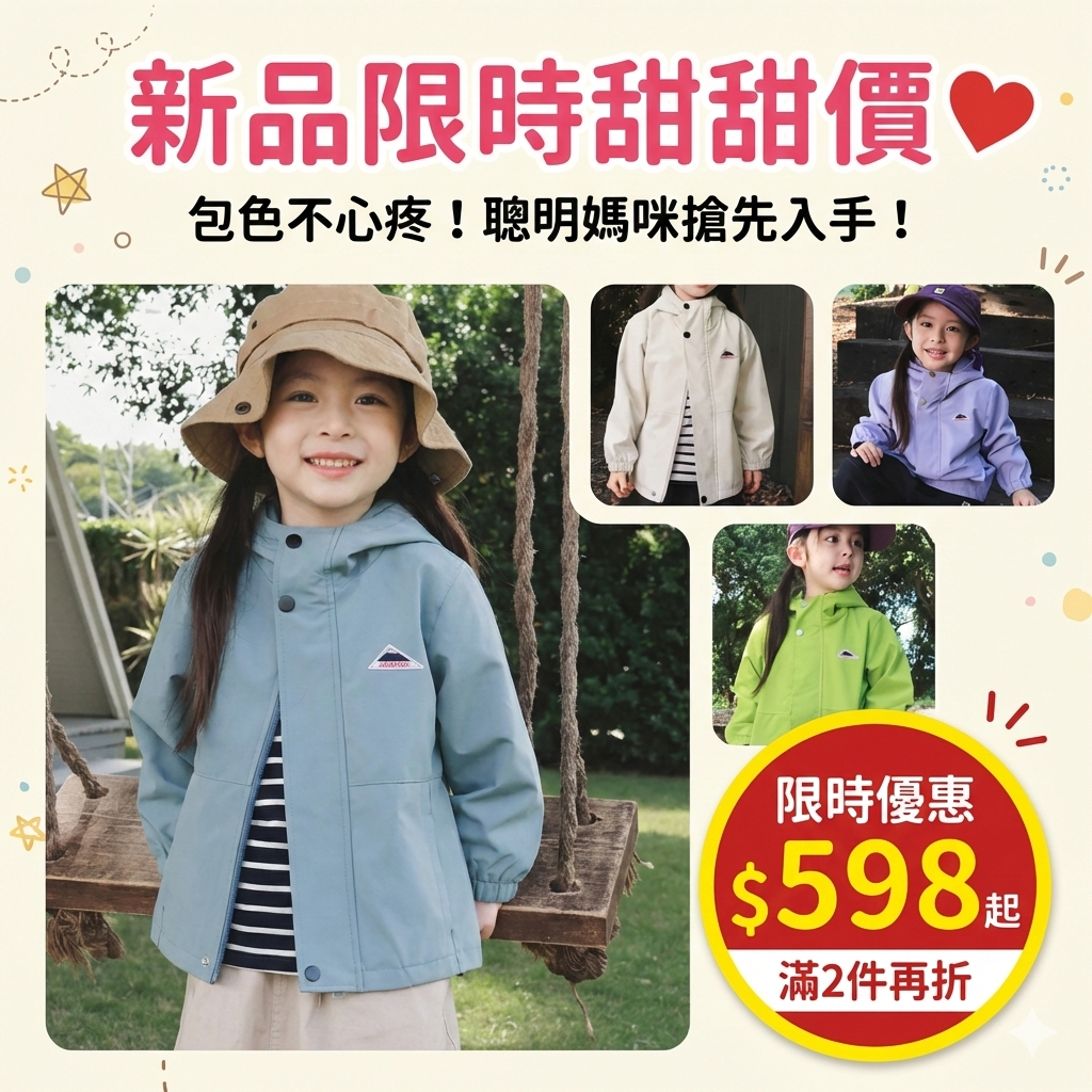 早鳥預購最甜價❤️YBS山系防潑水外套【限時$598起】提前卡位開學新衣！