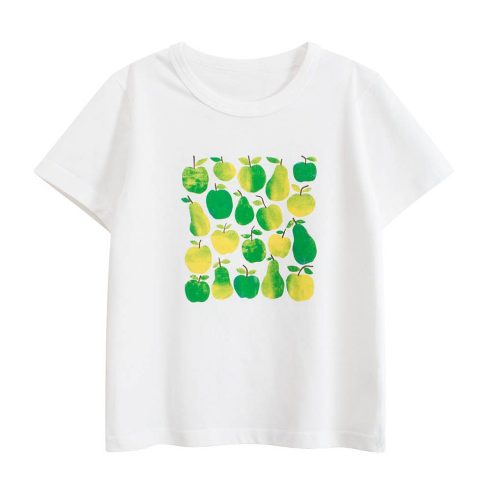 純棉短袖上衣-新鮮水果-米白