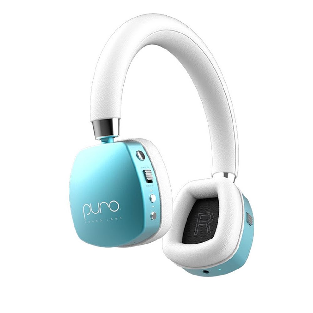 PURO SOUND LAB - PuroQuiets 降噪無線兒童耳機-附麥克風-薄荷藍 (18 x 21 x 6 cm)