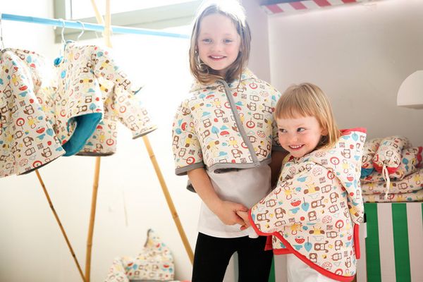 以色列 mezoome - 有機棉精品床寢-斗篷 (保暖外套)-土耳其藍 (1-4Y)