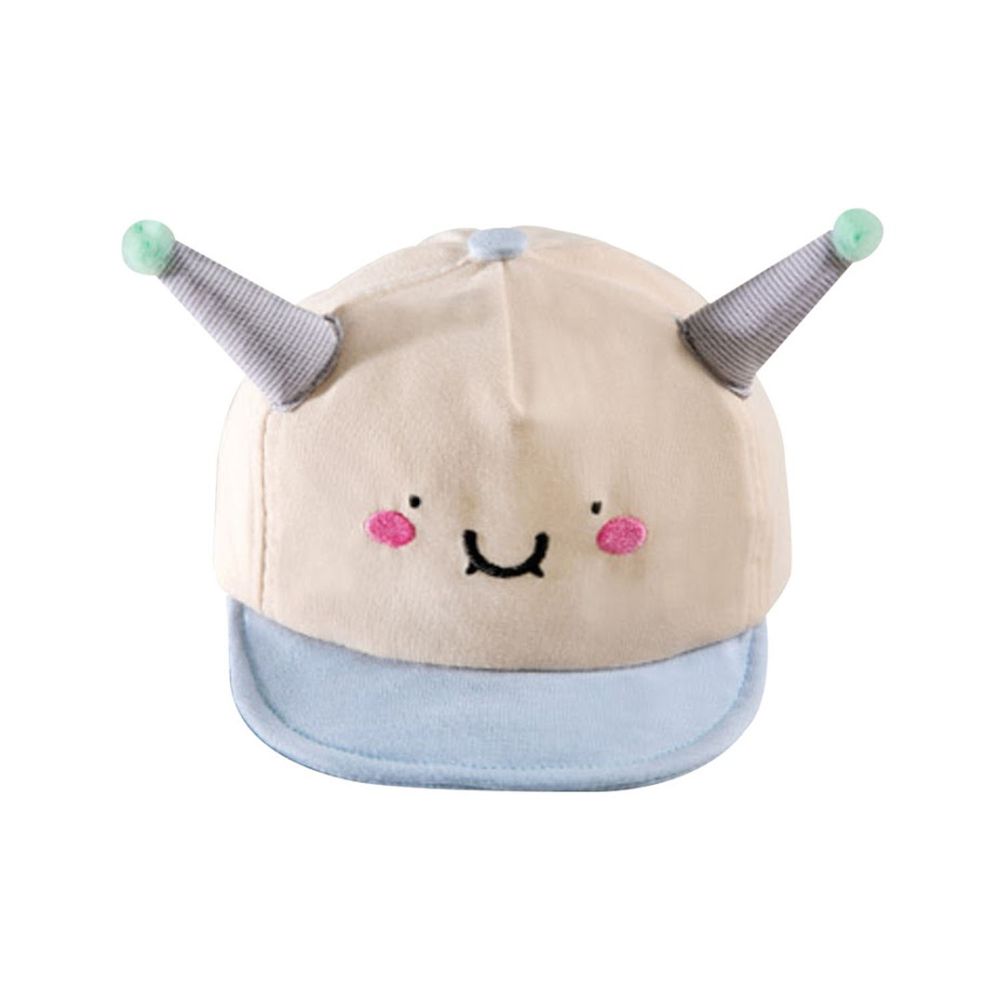 JoyNa - 童帽 小怪獸觸角遮陽保暖帽 棒球帽-米色 (頭圍46-48cm)