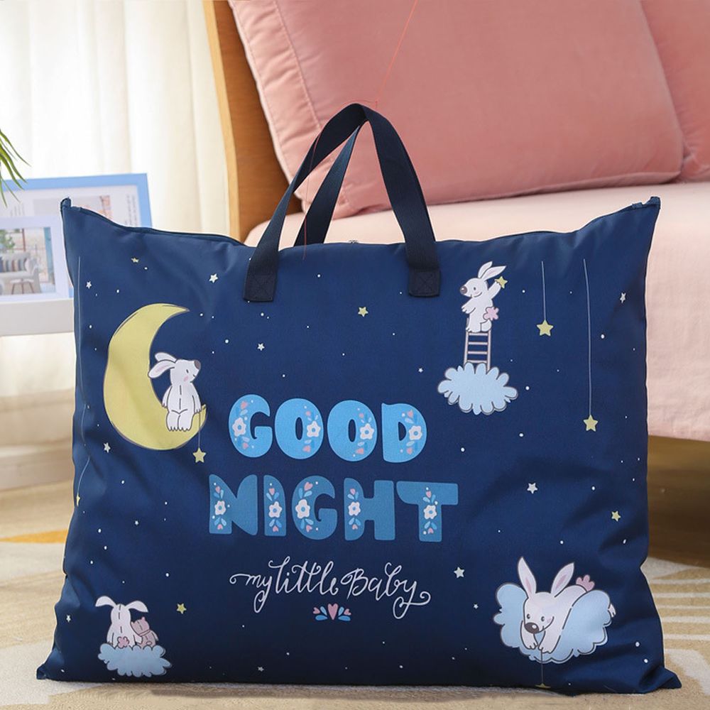 兒童睡袋收納袋-星空兔子-深藍色