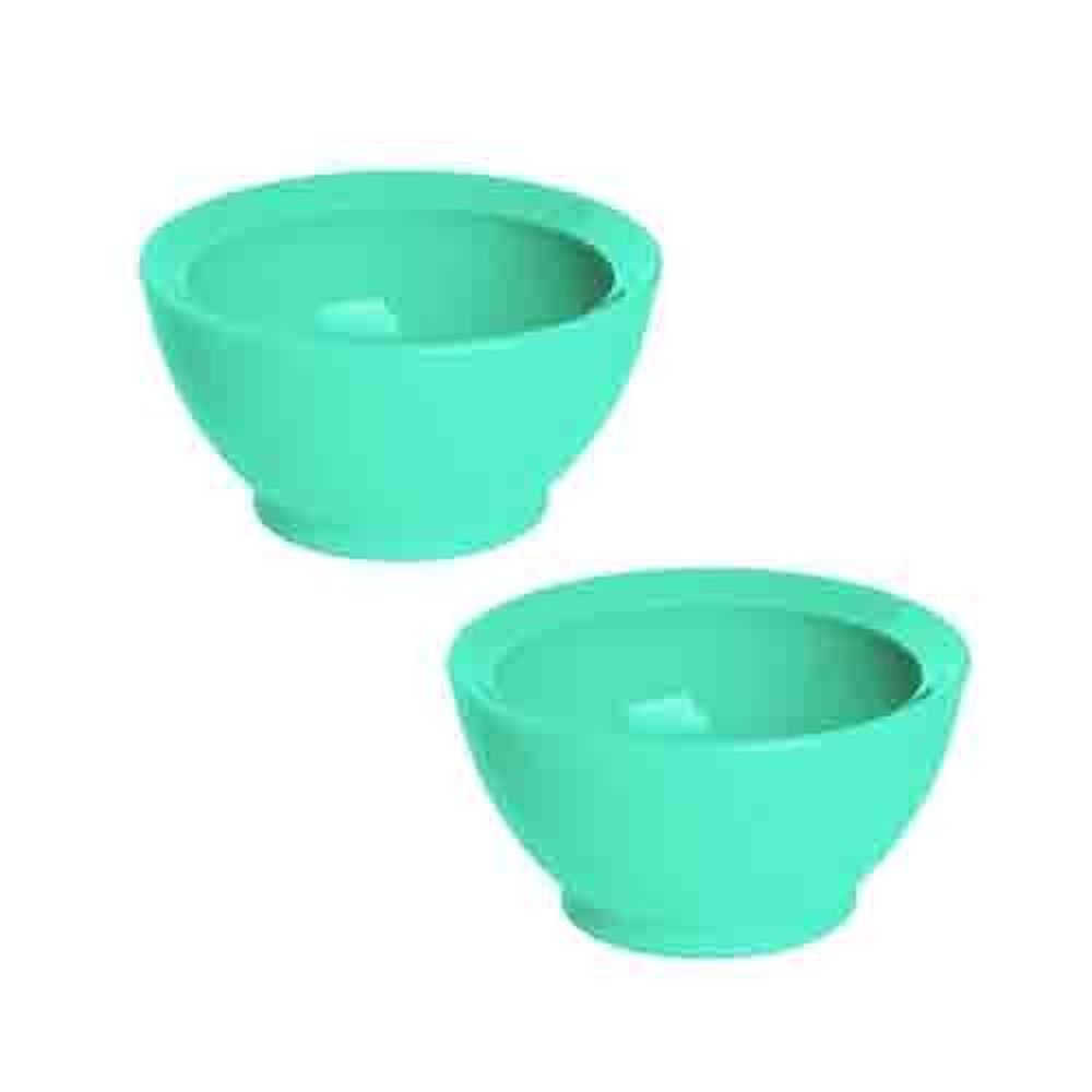 美國 Calibowl - 8oz防漏學習碗-藍綠x2入