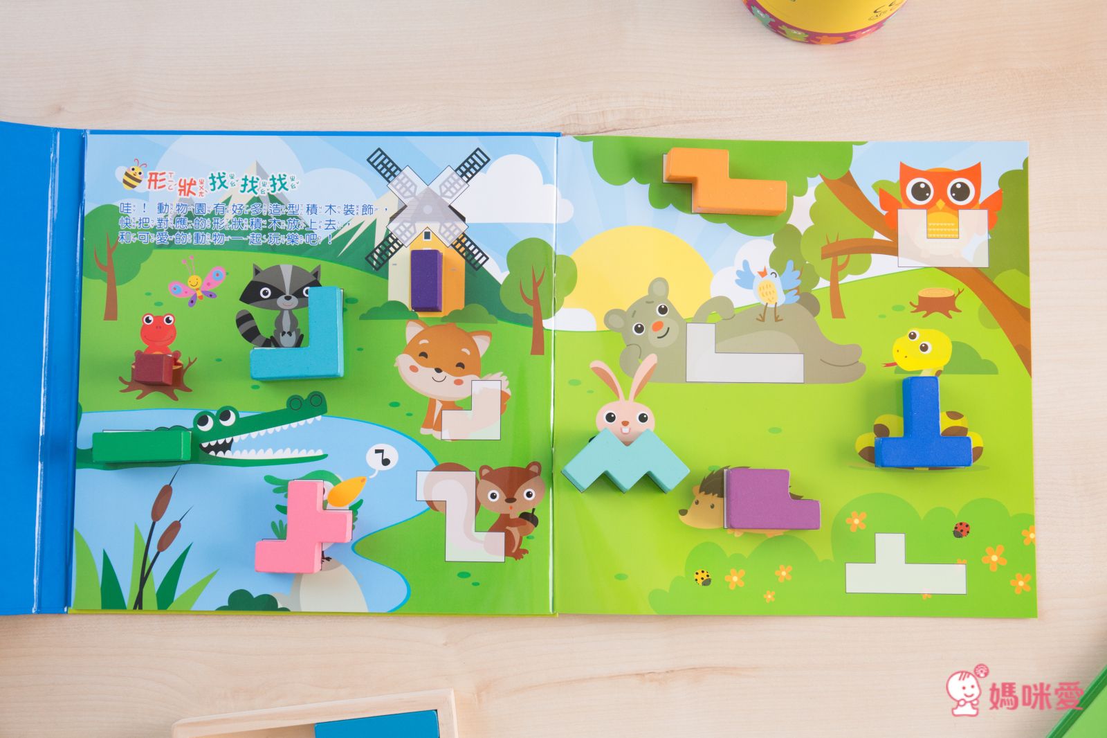 双美生活文創 - 5Q百變益智拼板：俄羅斯方塊-內含1組木製俄羅斯方塊積木+1本造型引導遊戲書