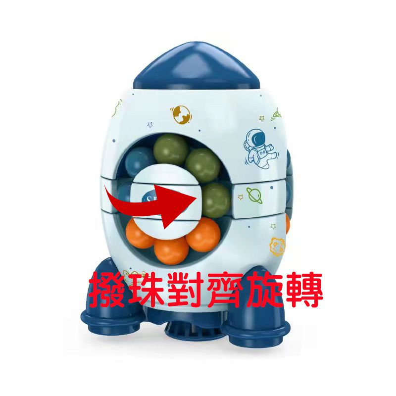 嘻嘻哈哈 - 指尖玩具旋轉火箭-紅色