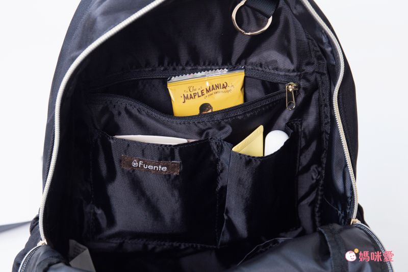 日本 Fuente - [超輕量] 簡約蝴蝶結機能收納後背包-迷霧藍 (26x41x14cm)