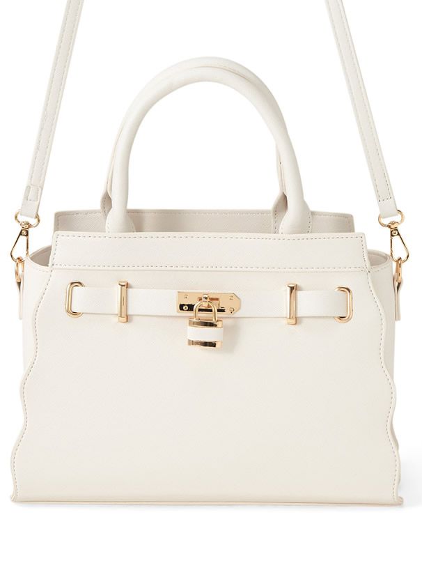 日本 GRL - 2WAY波浪時尚皮質手提包/側背包-天使白