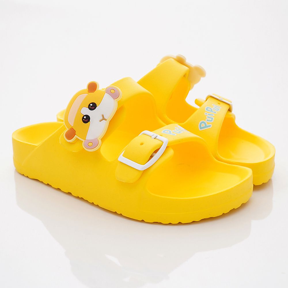 天竺鼠車車 - 台灣製天竺鼠車車休閒拖鞋(中小童段)-黃
