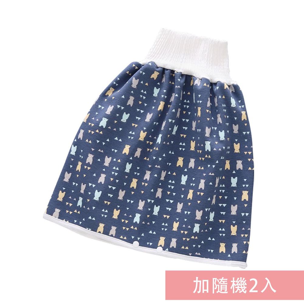 JoyNa - 3入-學習褲 隔尿裙 三層大版型隔尿褲-滿印熊+隨機2入