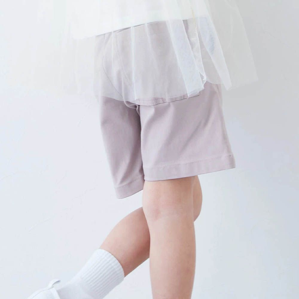 超彈力定番色休閒短褲-淺粉杏
