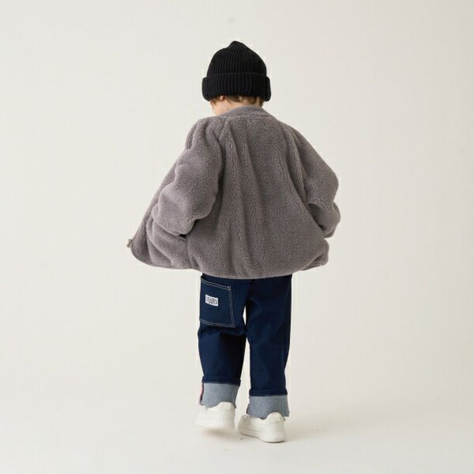 日本 b-ROOM - 泰迪熊絨毛溫暖拉鍊外套-可可