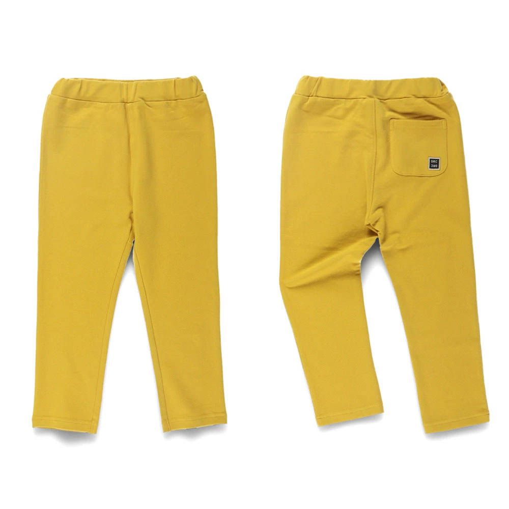 定番超彈力百搭長褲-素面-芥黃