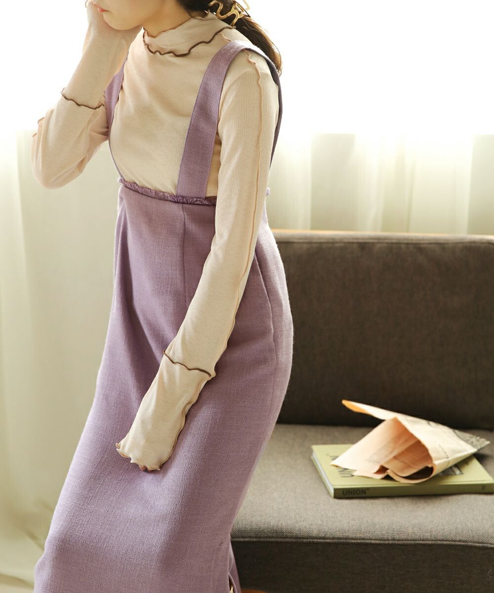 日本 Bab - 2WAY簡約收腰吊帶裙-知性黑